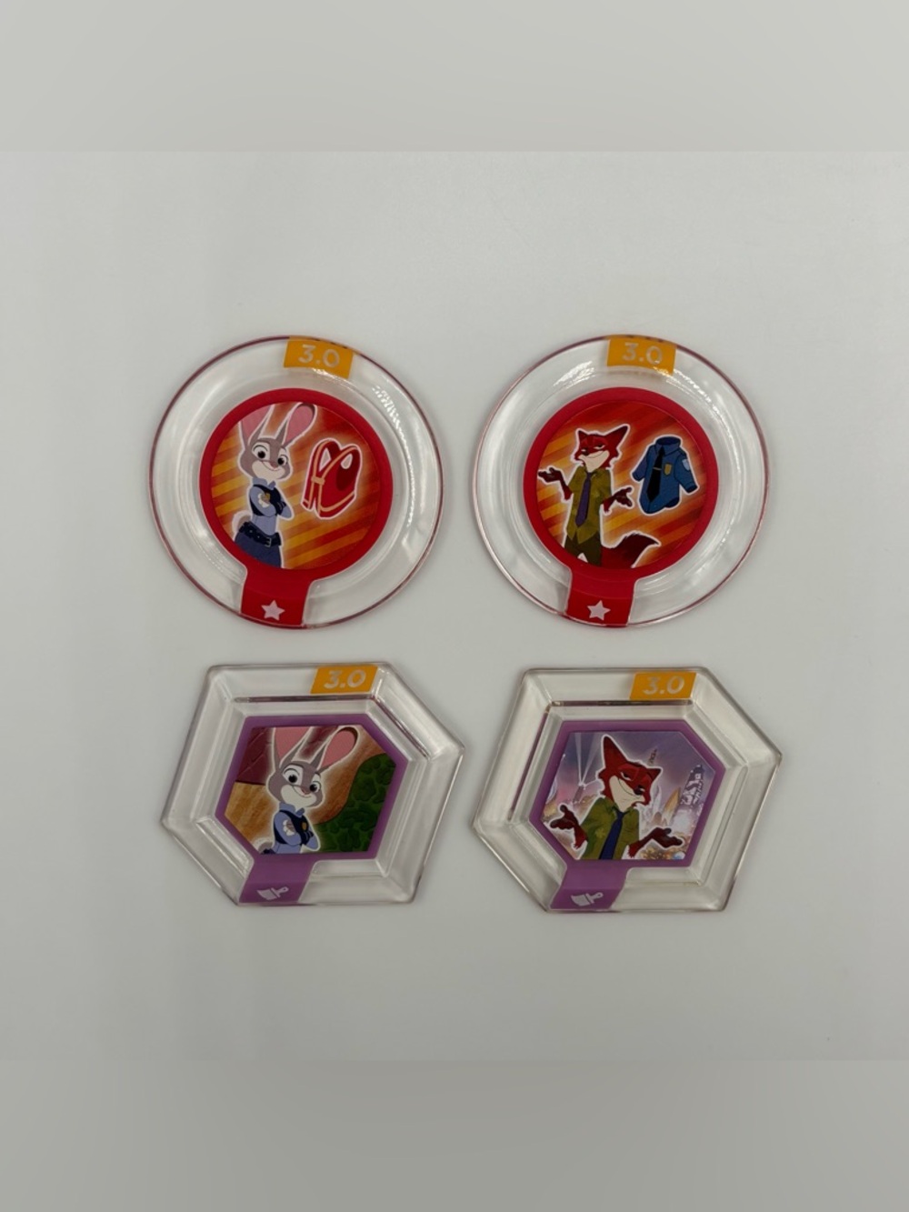 Disney Infinity 3.0 Power Disc Lot- Zootopia Meter Maid Judy Nick Officer Wilde